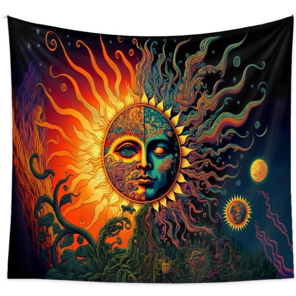 🆕 Psychedelic Trippy Celestial Wall Tapestry SIZE 51x59